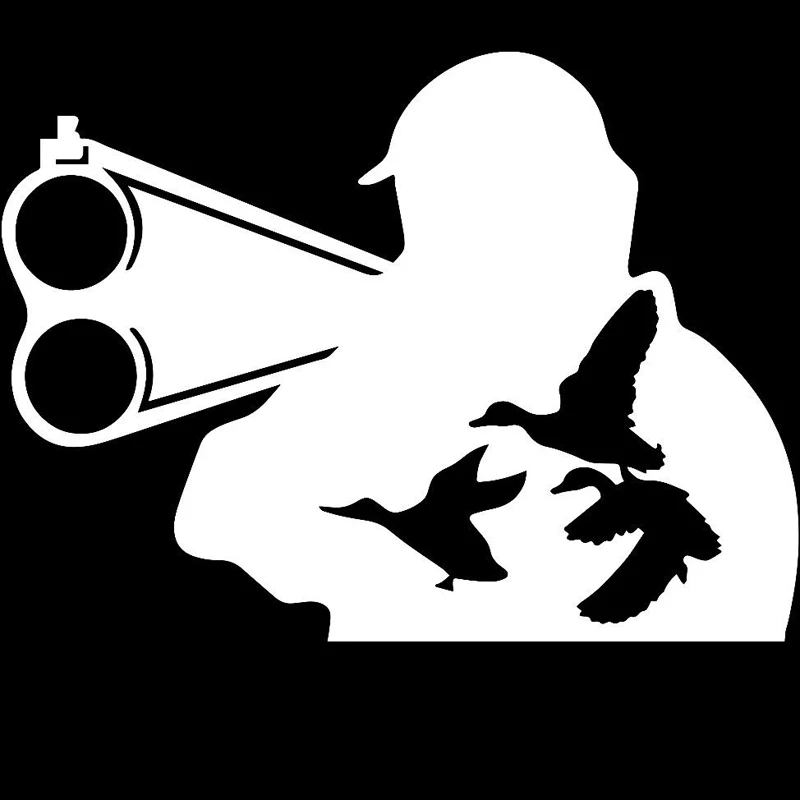 

Hunter Wild Duck Hunting Car Decals Vinyl PVC Stickers Fashion Car-Styling Cover Scratches Waterproof Accessories Black/Silver