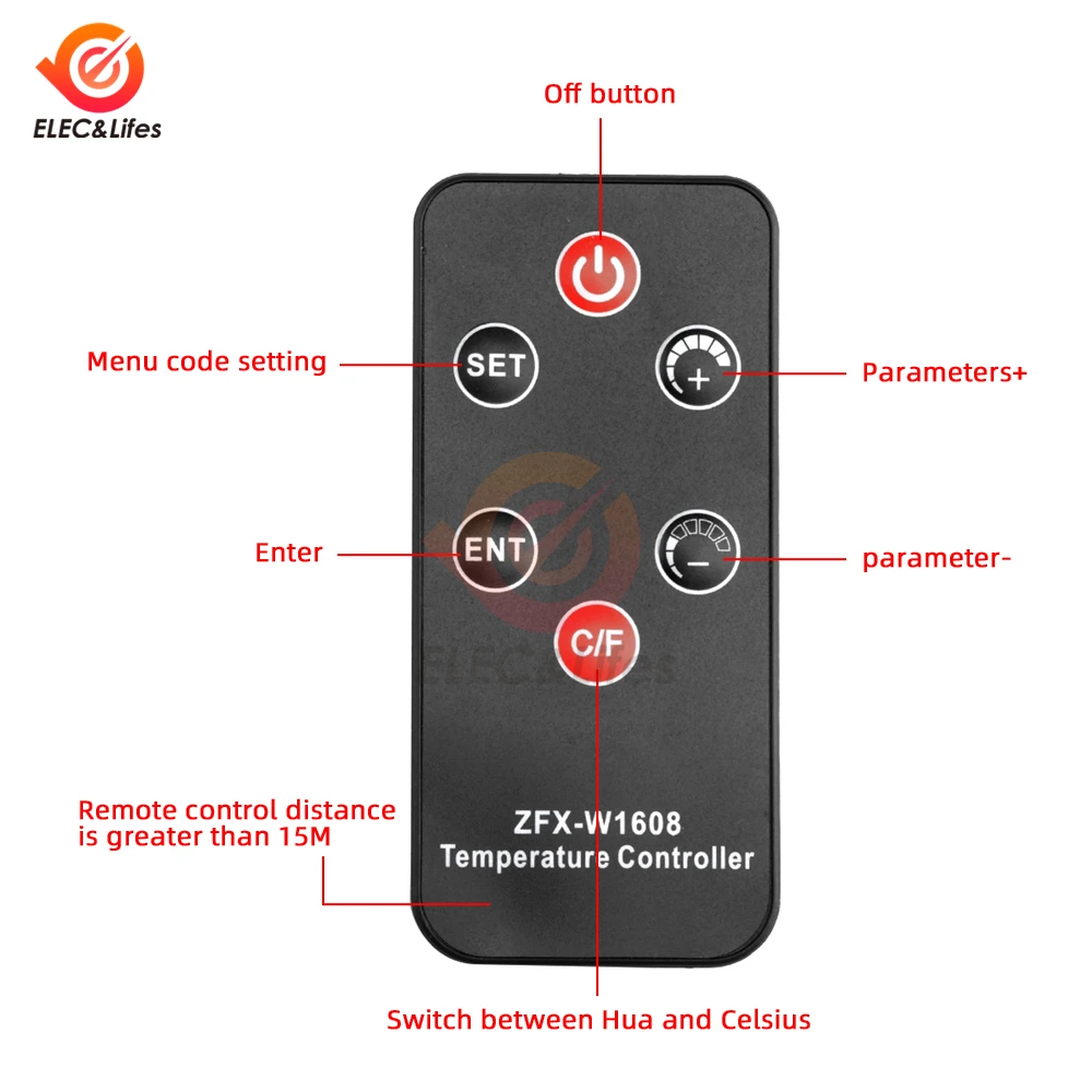 W3231 12V 24V 220V Digital thermostat regulator for refrigerator Indoor Microcomputer temperature controller Freezer NTC Sensor