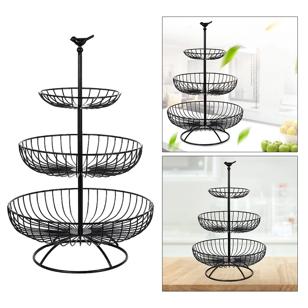 3 Tier Obst Korb Gemüse Container Schüssel Rack Stehen Küche Lagerung Einheit