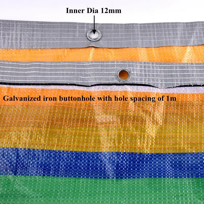 PE 4-Colors Striped Tarpaulin Rainproof Cloth Sunshade Sail Cover Outdoor Awning Home Window Waterproof Cloth Pet Dog House Shed