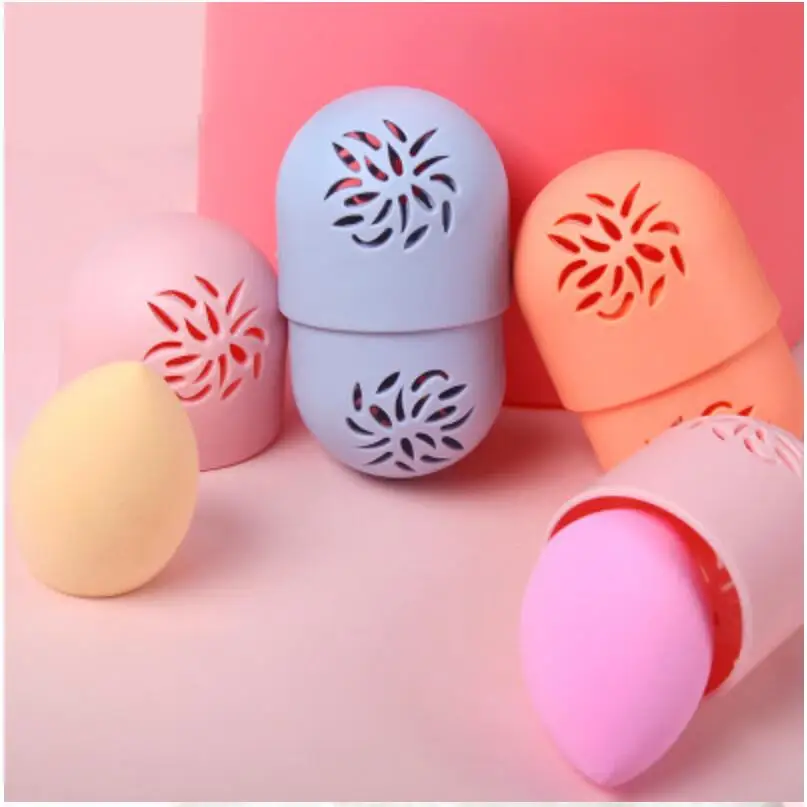 

1PC Silicone Beauty Sponge Storage Box Egg Stand Powder Puff Drying Holder Mildew Proof Cosmetic Puff Case Makeup T0567