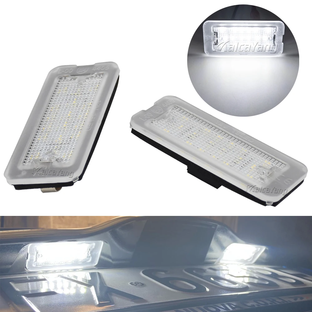 2Pieces Canbus White SMD LED Number License Plate Light For Fiat Abarth 500 500C 2007 2008 2009 2010 2011 2012 2013 2014-2020