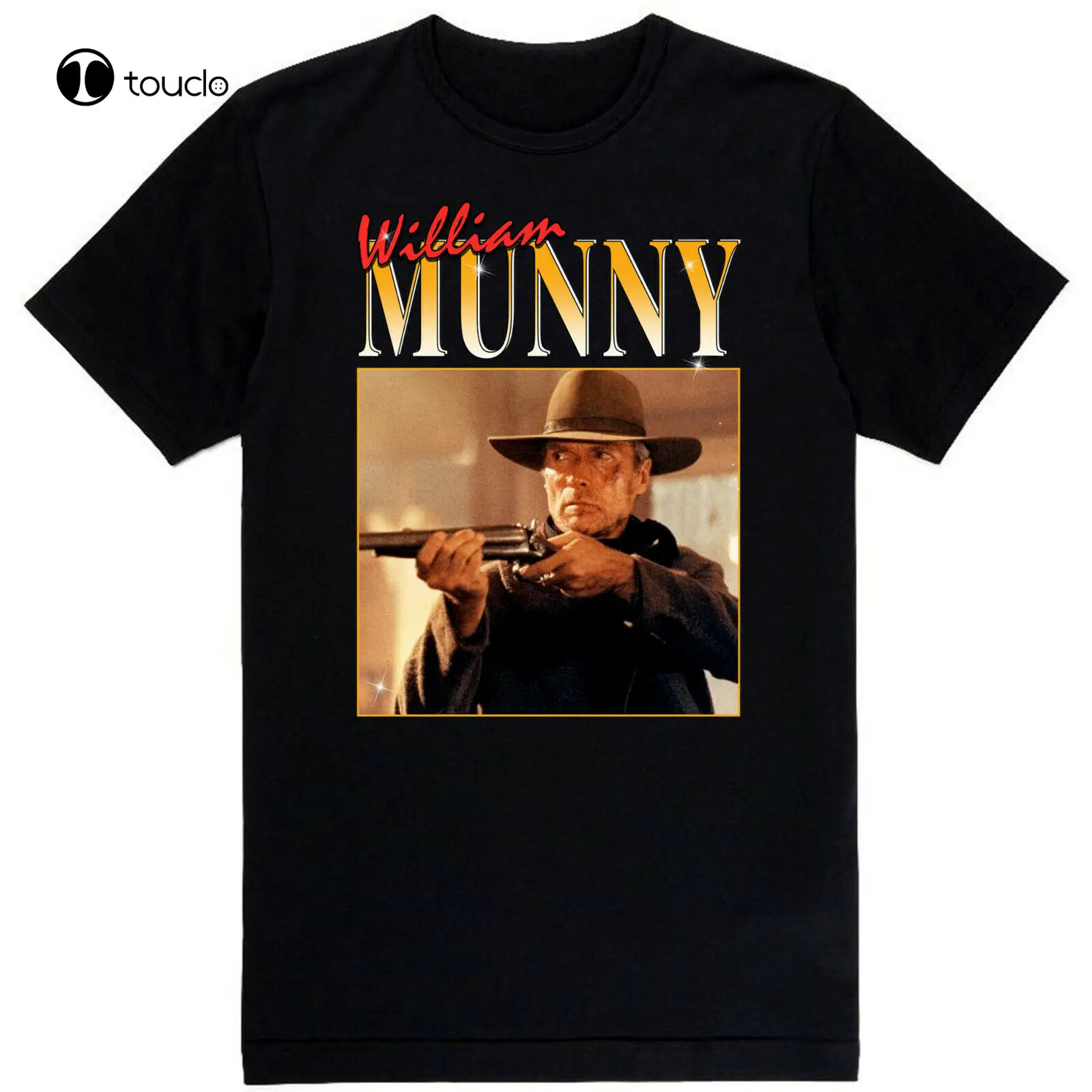 William Munny Unforgiven Vintage Movie Clint Eastwood Black T-Shirt Tee Shirt