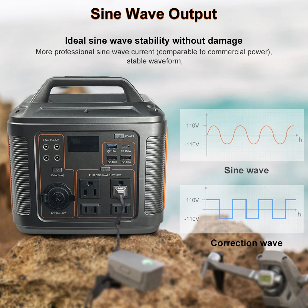 Multifunction 110v 220v 100w Waterproof Portable Generator Camping Outdoor Lithium Power Station portable power station