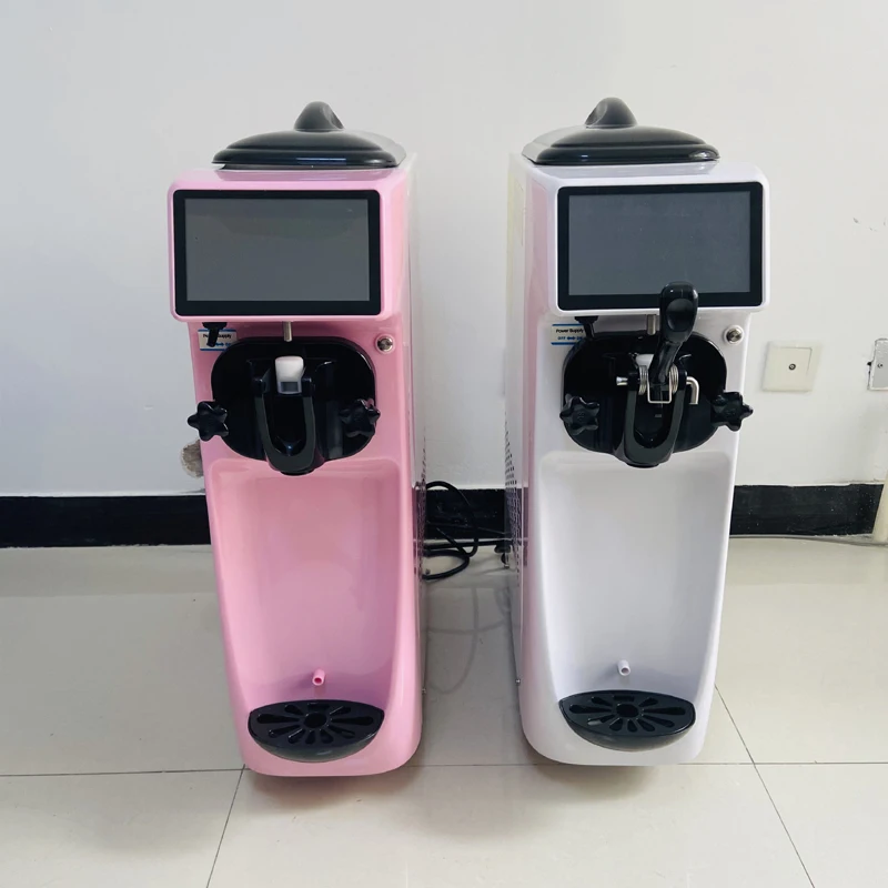 Настольная монохромная машина для мороженого, коммерческая машина для мороженого, мини-автоматическая машина для изготовления конусов, машина для мягкого мороженого