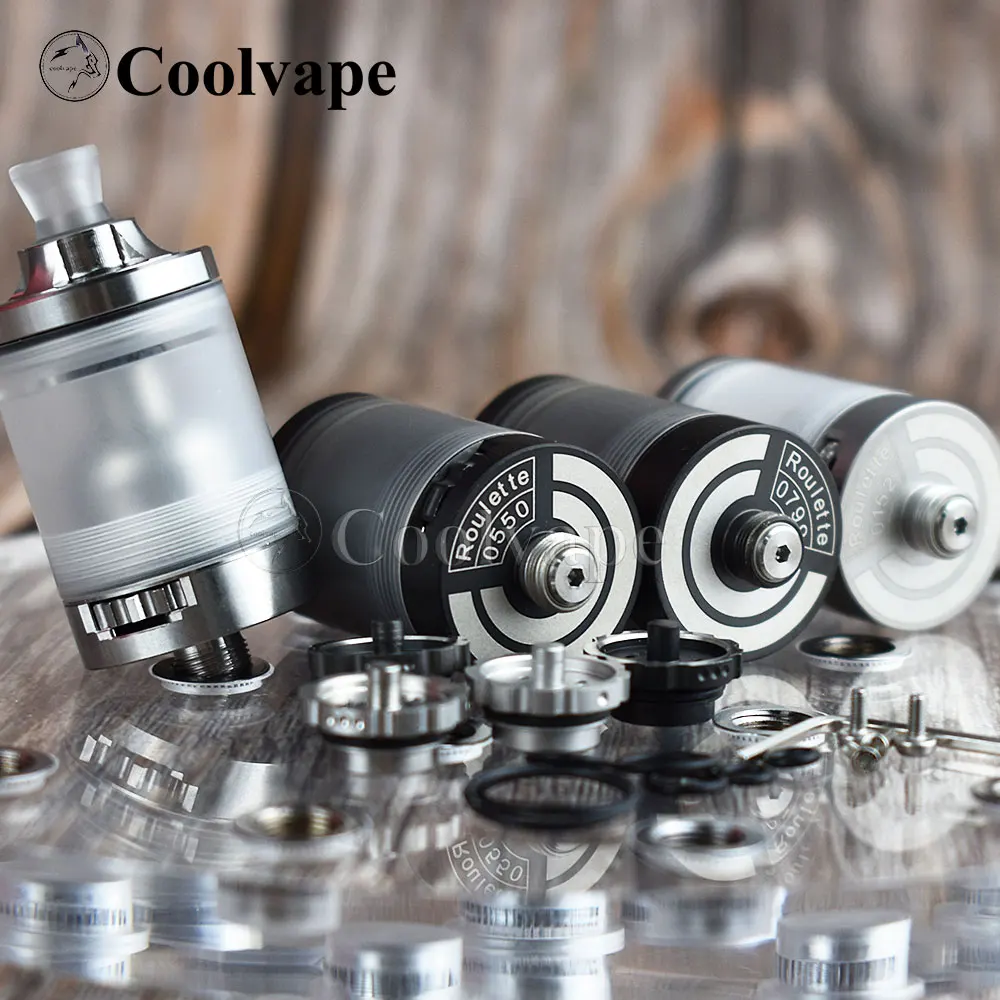 Roleta Estilo MTL RTA Single Coil Atomizador, Rebuildable E Cig Atomizador, 22 milímetros tanque, apto para DVARW