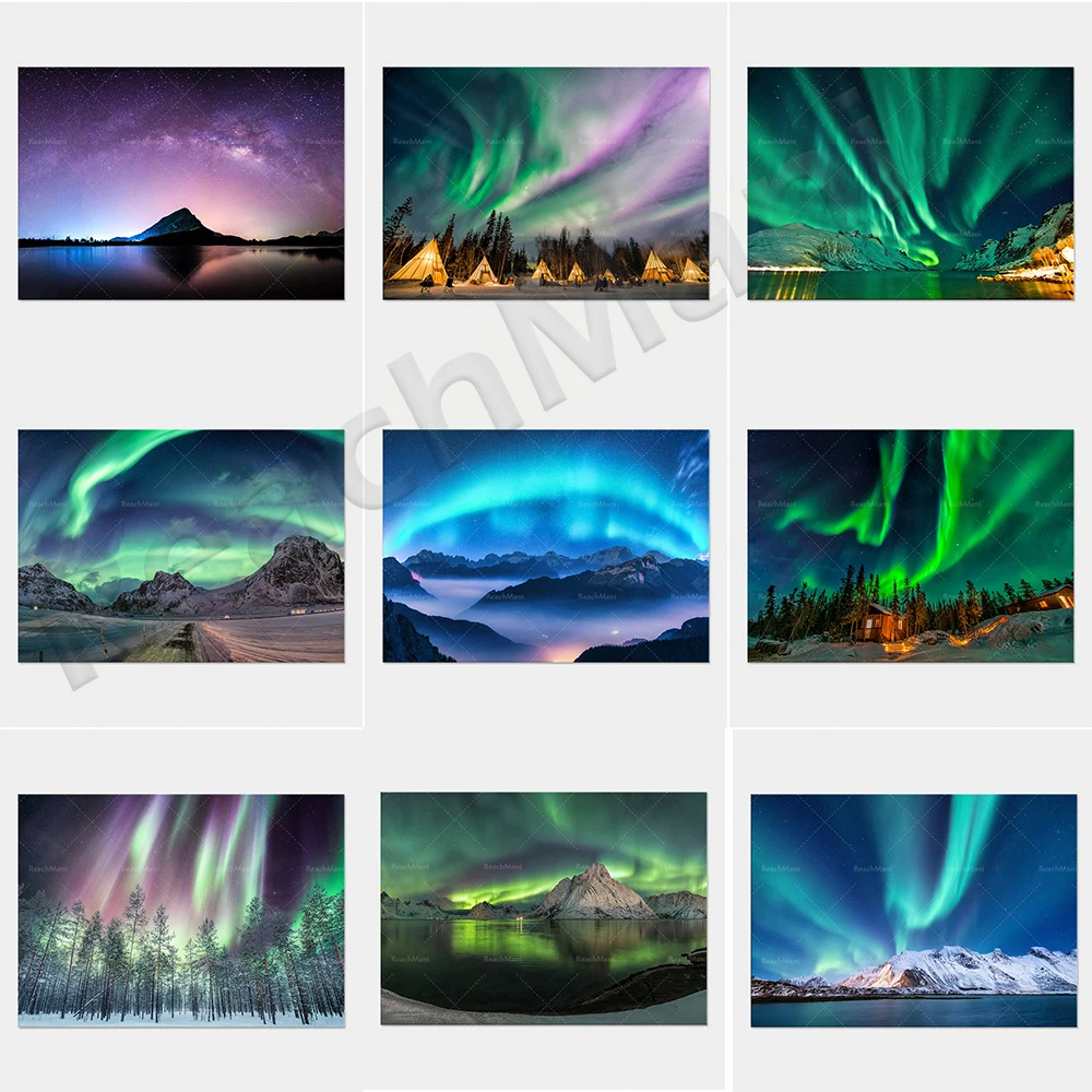 Aurora Borealis Volle Druck Neue Mode Aurora Polaris Leinwand Malerei Polar Licht Poster Nordic Moderne Dekoration