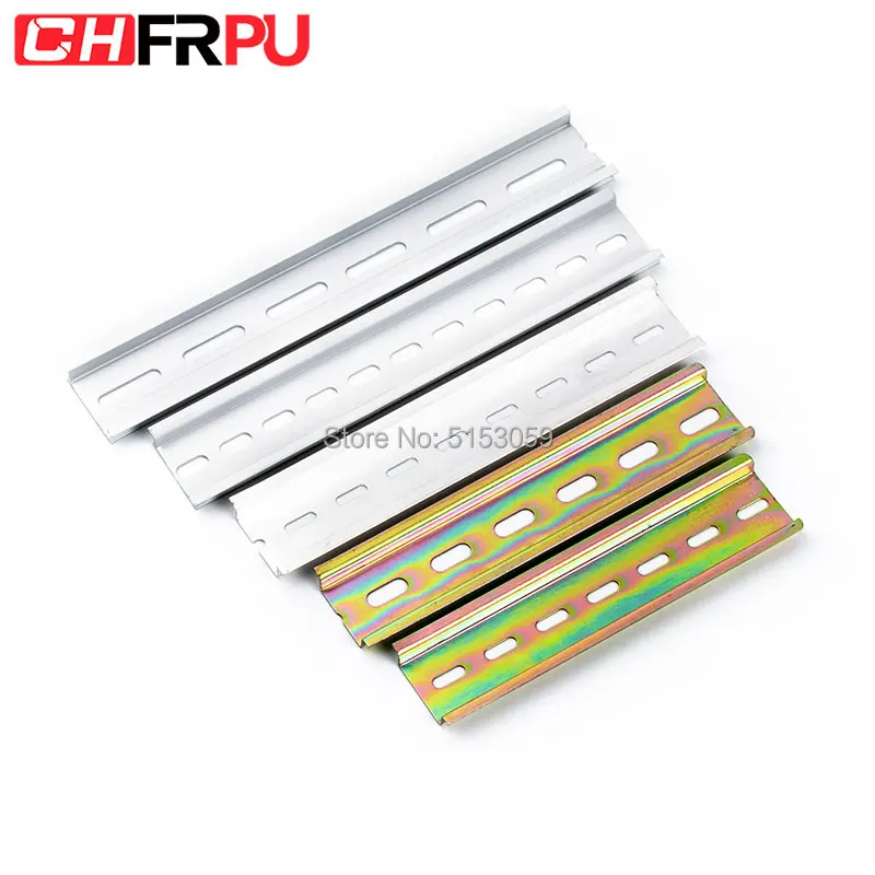 Universal Type NS35  Steel/Aluminium DIN Rail For C45 DZ47 Terminal Blocks Relay Contactor etc 35mm wide 7.5mm high