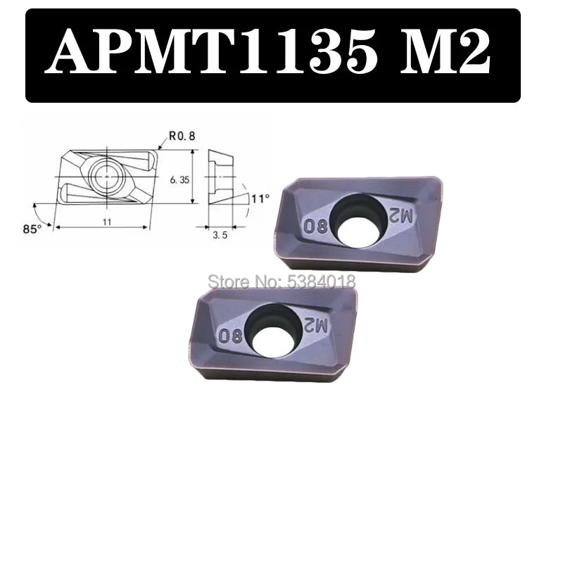 APMT1604-Herramienta de torneado APMT1135 M2 H2 R0.8mm, insertos de carburo, insertos de corte de fresado CNC, torno de inserción para acero inoxidable