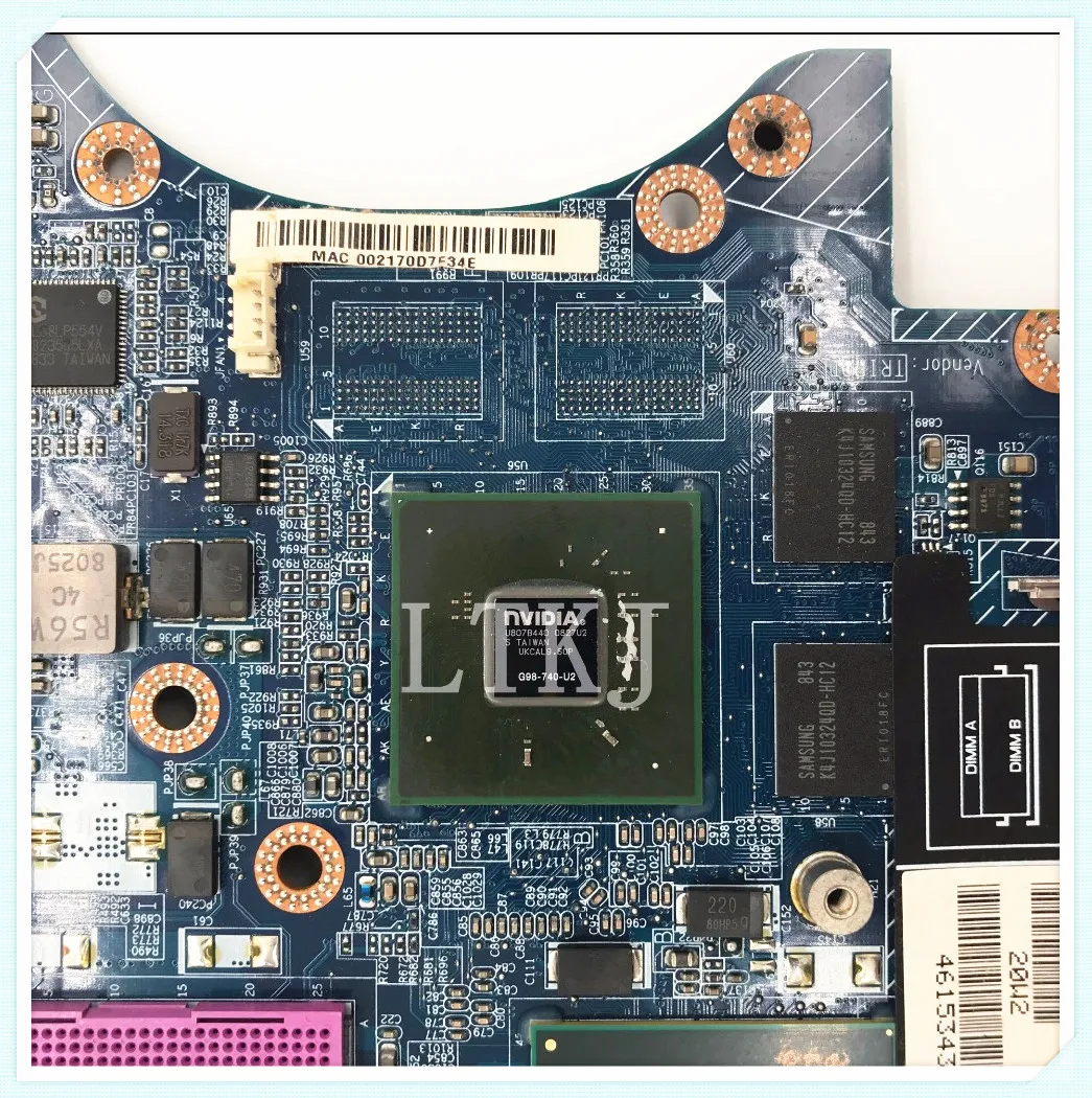 Mainboard For  DELL Latitude E6500 Laptop Motherboard CN-0CY040 0CY040 CY040 JAL22 LA-4051P G98-740-U2 GPU DDR2 100% Full Tested