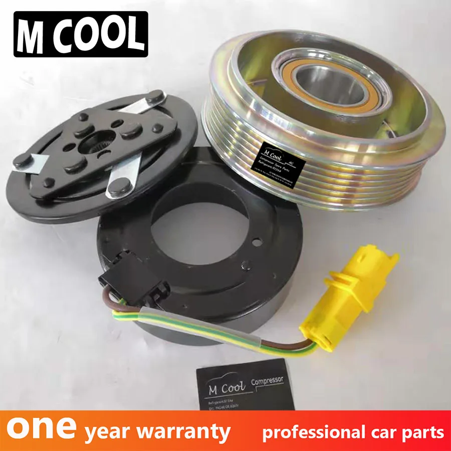 

NEW AC Compressor Clutch For Peugeot 206 307 Air Conditioning Compressor Clutch Include Pulley / hub / coil BEARING SIZE:355520