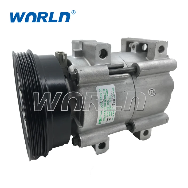 12V Ac System Cooling Machine Pumps Auto Compressor For Ford Ranger HS10 6PK 132MM