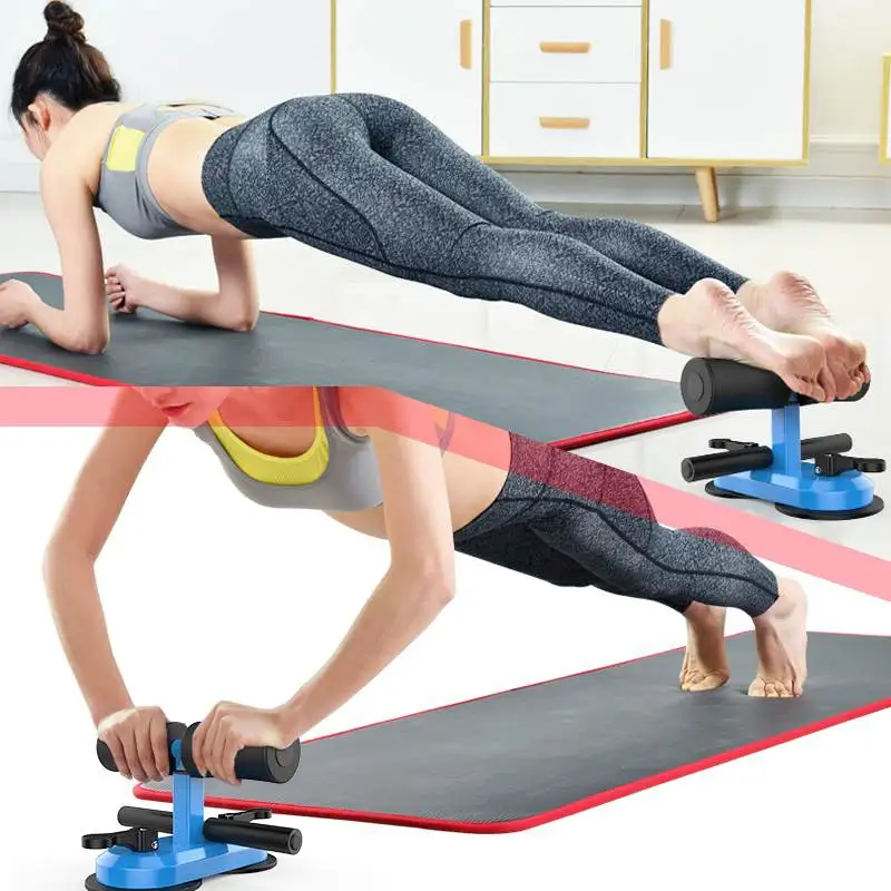 Curl Belly Suction Cup Fitness Muscle Exercise Equipment Soft Sponge Double Pole Sit-Up Push-up Aid Fixed Foot Abdomen Machine
