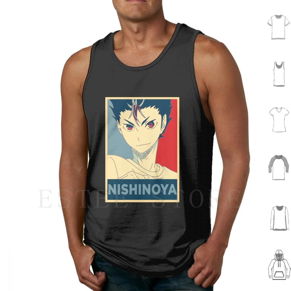 Nishinoya Yuu Hope Tank Tops Vest Cotton Nishinoya Anime Karasuno Tanaka Hinata Kageyama Haikyu Sugawara Volleyball
