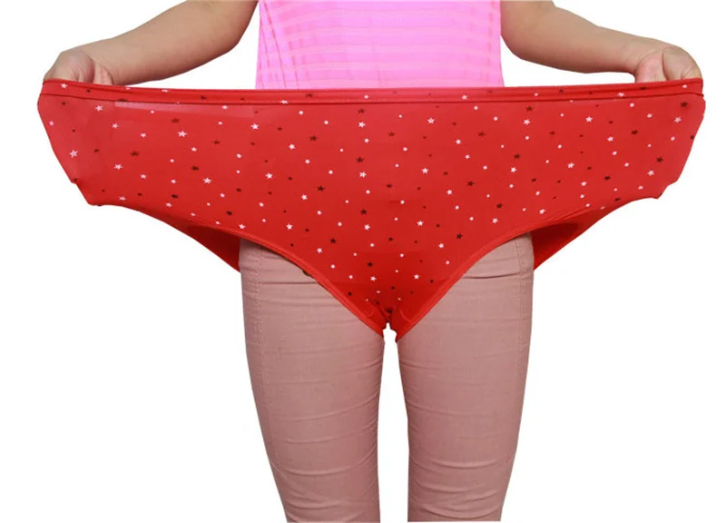 Breathable Print Panties for Women, High Waist Briefs, Soft and Super Elastic Underpants, Plus Size Briefs, 7XL, 5Pcs