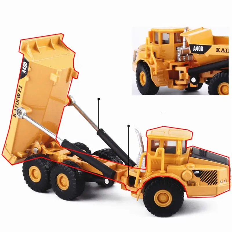 

Alloy 1:87 Scale Dump Truck Kids Baby Toys Diecast Construction Vehicle Cars Lorry Toys Model Gifts for Boys