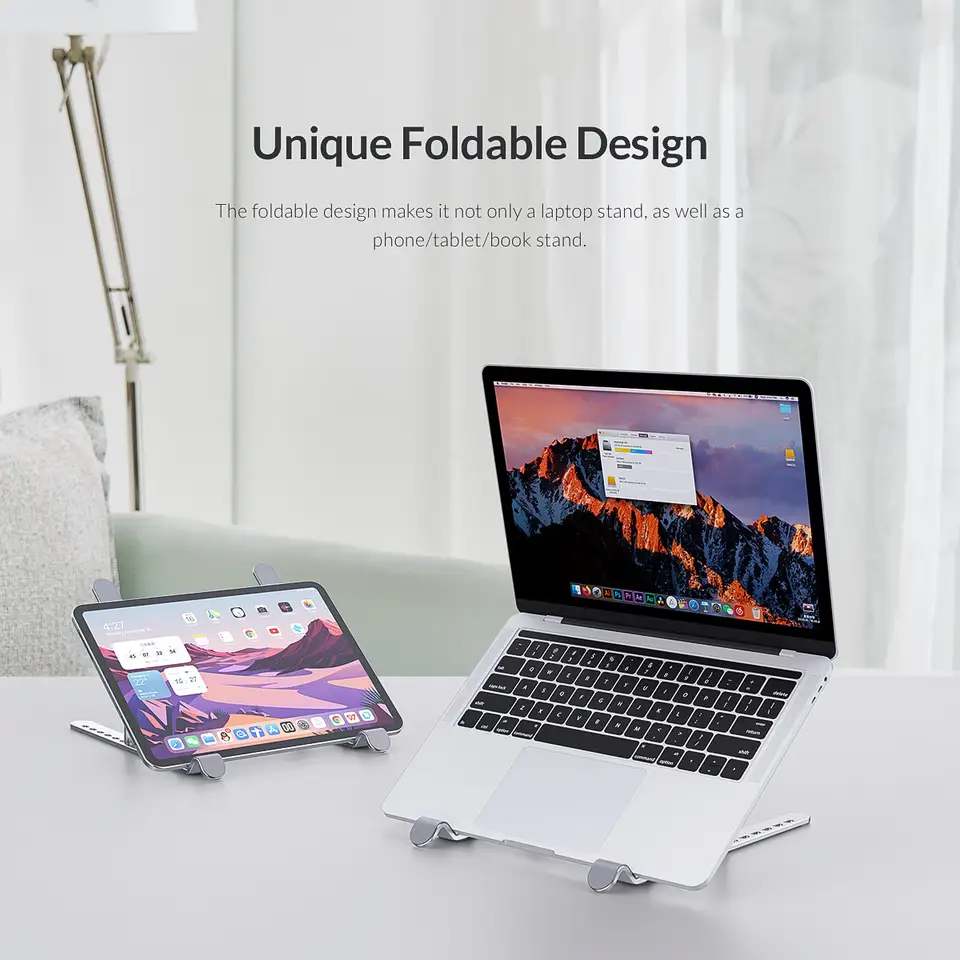 حامل كمبيوتر محمول قابل للطي من ORICO قابل للتعديل من الألومنيوم مع 7 زوايا مناسبة لـ MacBook والأجهزة اللوحية - 6