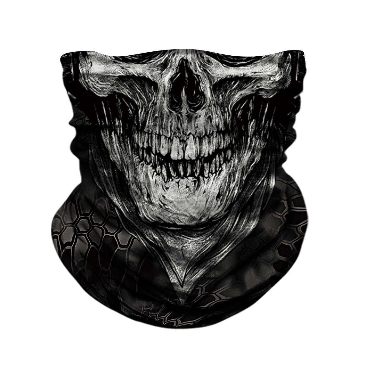 3D Motorcycle Balaclava Magic Scarf Neck Face Mask Ghost Skull Cycling Head Bandana Shield Headband Headwear Bandanas Men Women