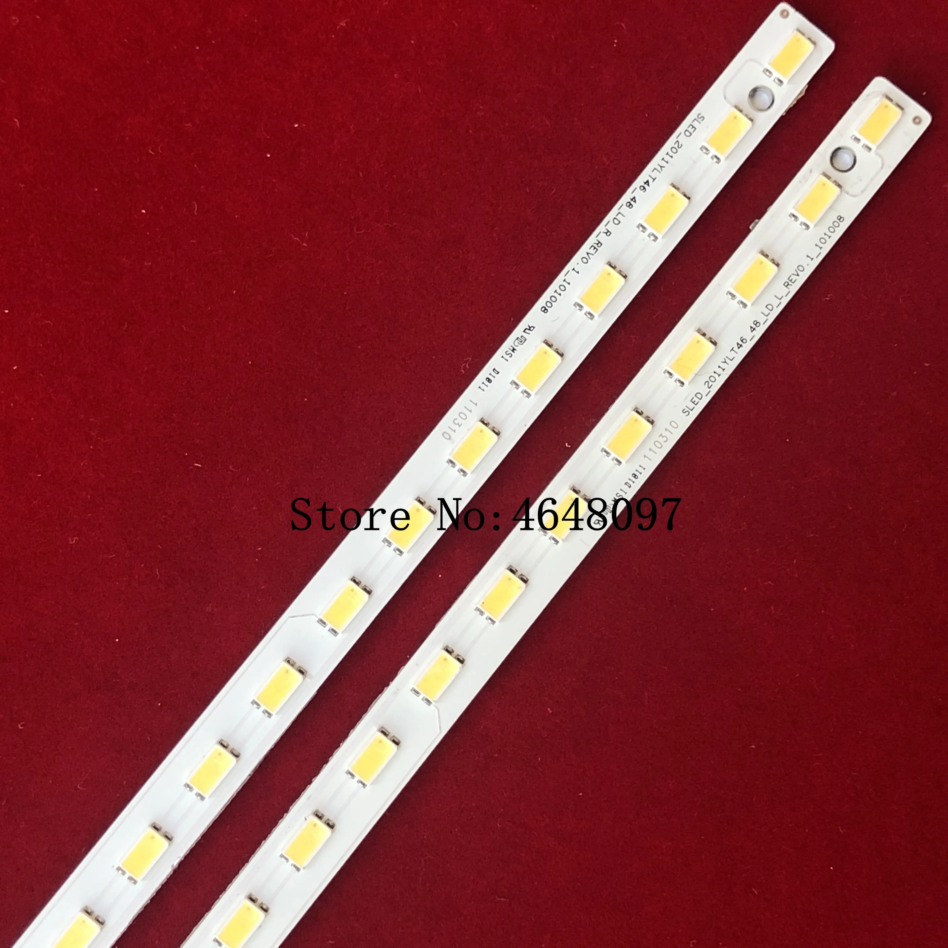 

2pcs/kit 520mm LED Backlight strip 48lamps SLED_2011YLT46_48_LD_R/L 61.P4402G001 61.P4403G001 for KDL-46NX720 KDL-46HX850