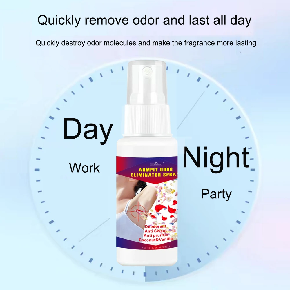 Natureguess Body Odor Sweat Deodorant Spray Lasting Body Underarm Feet Sweating Deodorizer Eliminate Bad Smell Antiperspirants