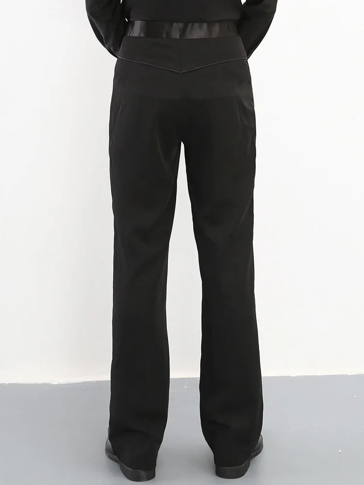 Pantalon de danse jazz et latine pour hommes, pantalon de danse de salon pour hommes, vêtements de danse noirs, pratique de la performance, 2 styles, nouveauté, 2021