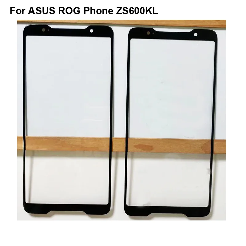 High quality For ASUS ROG Phone ZS600KL Front Outer Glass Lens Touch Screen Outer Glass without Flex cable For ROG Phone Z01QD