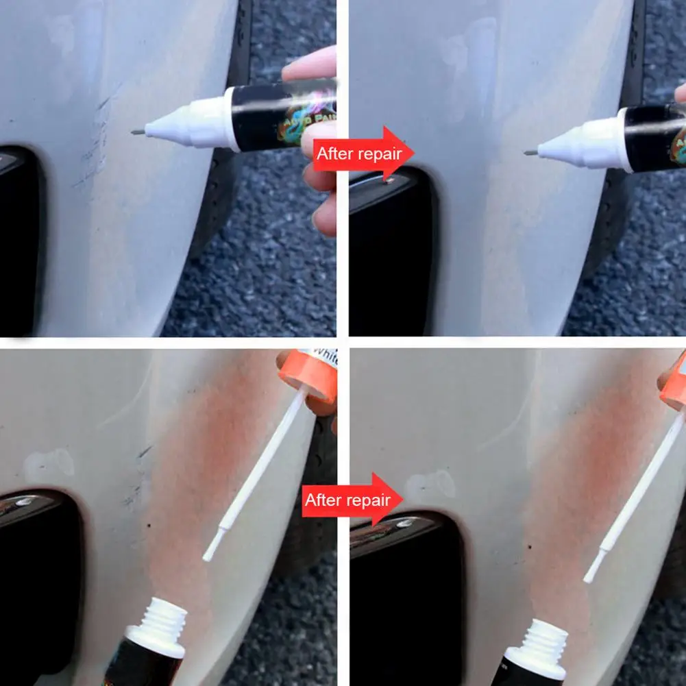 Car Paint Repair Pen Scratch Repair Pen Paint Repair Red Black White Silver Gray Paint Touch Pen Car Maintenance Repair Tools