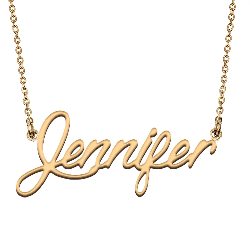 

Jennifer Custom Name Necklace Customized Pendant Choker Personalized Jewelry Gift for Women Girls Friend Christmas Present