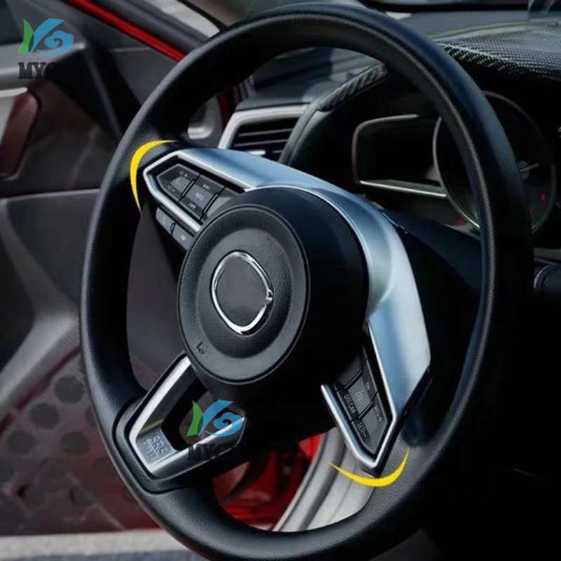 

For Mazda CX-5 CX5 CX 5 2017 2018 2019 Steering wheel trim chrome ABS cover decoration Interior Mouldings accessories