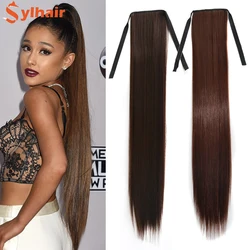 32'' Super Long Straight Synthetic Pony Tail Clip in Hair Extensions Fake Tail