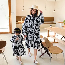 Net Red Girl's Dress 2022 Spring New Parent-child Dress Mother's Dress Little Girl's Fashion Korean Dress