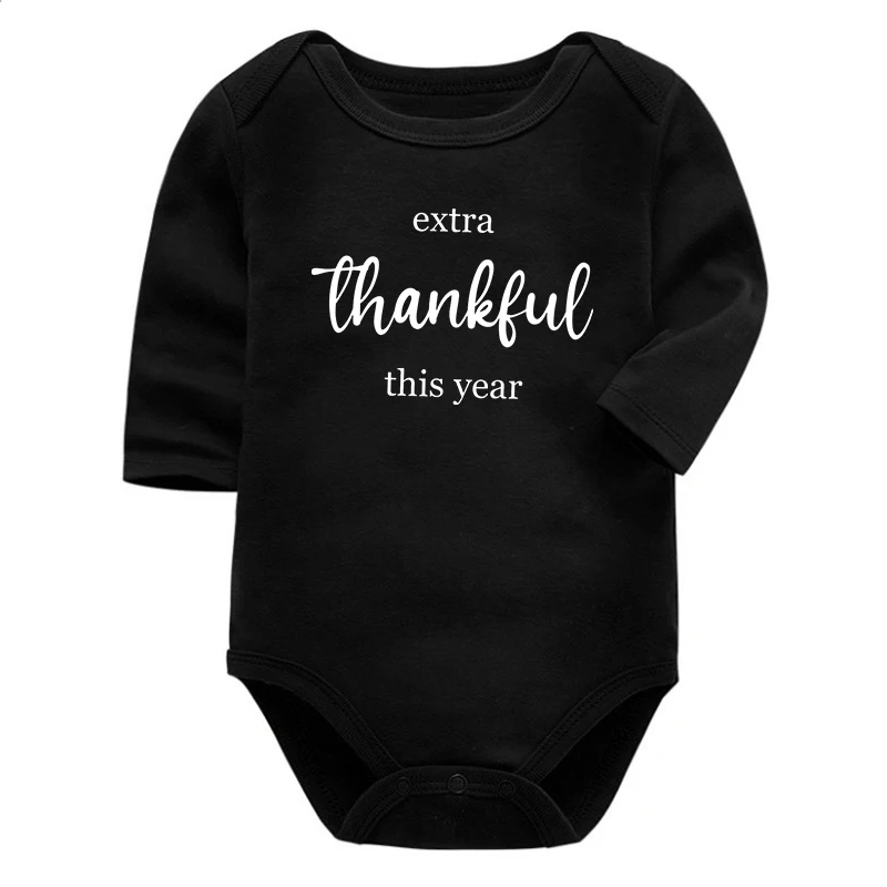 

Extra Thankful This Year Baby Girl Clothes Pregnancy Announcement Outfits New Baby Bodysuit New Grandparent Gift Thanksgiving