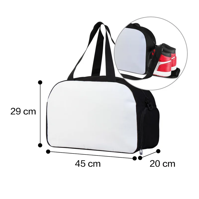 Dhl20pcs sacos de duffel sublimação diy branco em branco poliéster algodão grande capacidade curta viagem bagagem saco ao ar livre