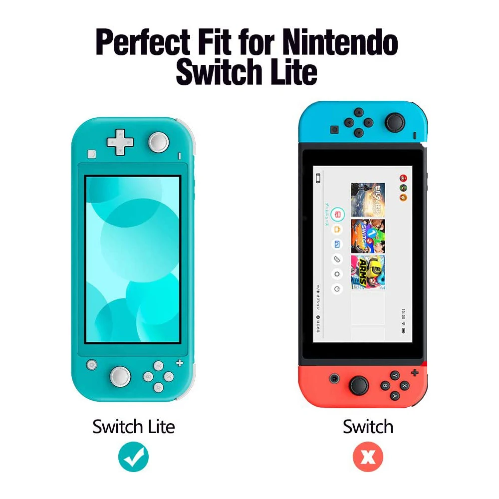 Pokrowiec ochronny na NS Lite miękka przezroczysta obudowa TPU na konsolę Nintendo Switch Lite odporna na upadek odporna na wstrząsy odcisk palca