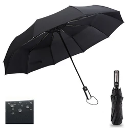 Parapluie existent Pliant à Trois Degrés de Vent, Grand Cadre Coupe-Vent de Luxe, Parasol 10K pour Femme et Homme