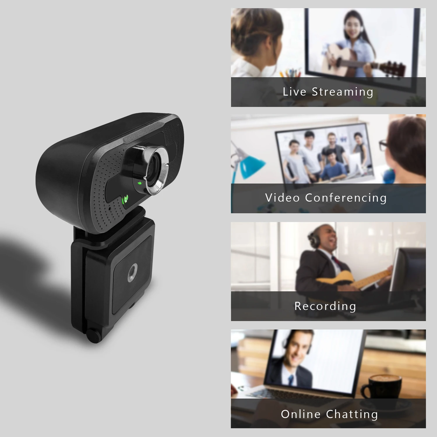 HD Webcam with Built-in Microphone Plug and Play for Zoom Video Conferencing