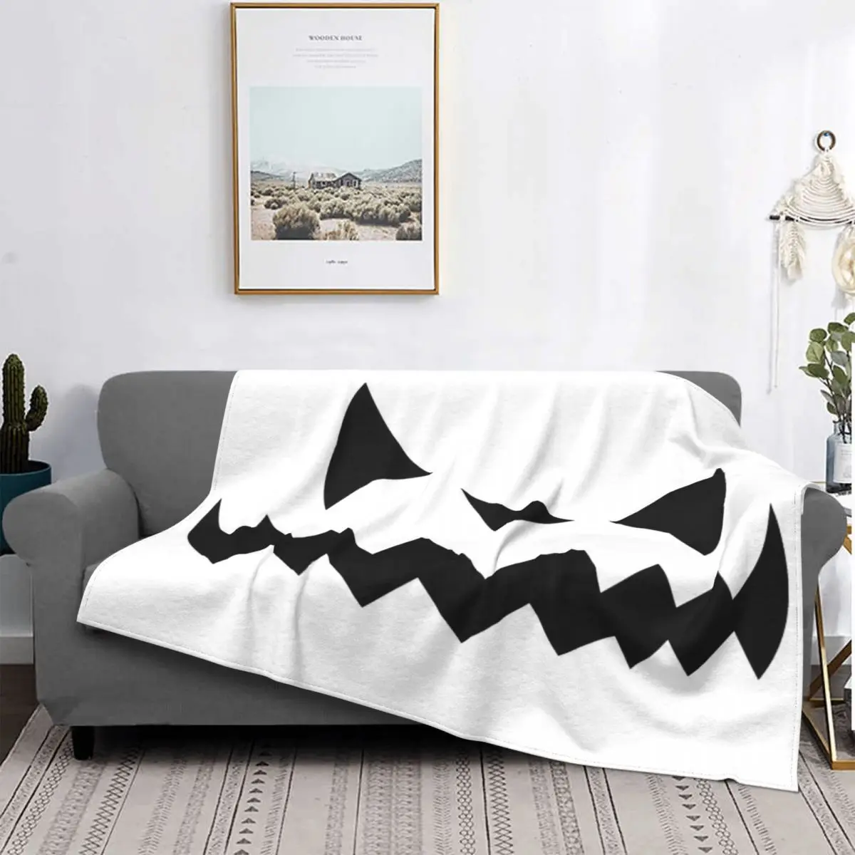 Manta bonita y divertida de calabaza para Halloween, colcha a cuadros para cama, sofá, funda de verano, manta receptora