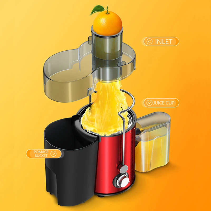 Machine à boire électrique multifonction Ju479, 600W, 2 vitesses, en acier inoxydable, pour légumes et fruits, CE, extracteur de centre commercial