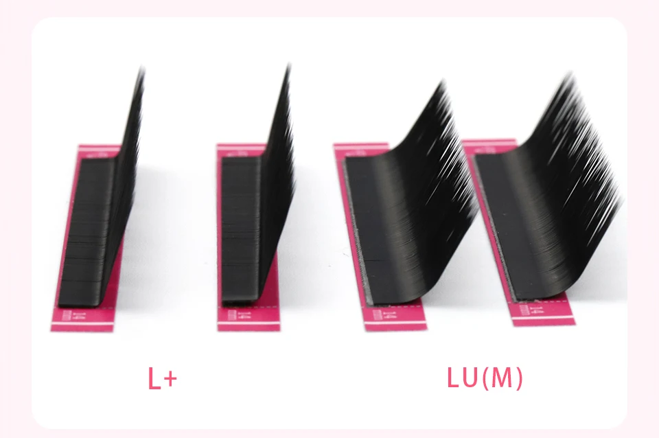 L +/LU(M) locken Falschen Wimpern Extensions Faux Nerz Lash Einzelnen Wimpern Matte Schwarz 8-15mm Gemischt Weiche N/L form Make-Up Wimpern – Detail 4