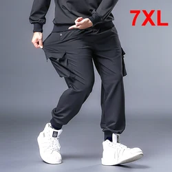 Workowate spodnie męskie hiphopowy sweter spodnie Cargo duże rozmiary 7XL spodnie dresowe męskie Jogger styl Oversize spodnie Plus Szie HX530