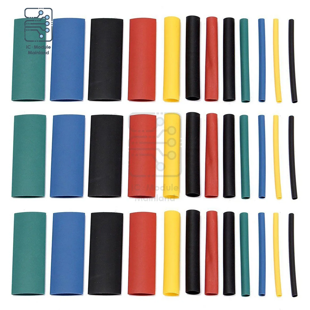 530Pcs Heat Shrink Tube Kits Shrinking Assorted Polyolefin Insulation For Wire Sleeving Cable 8 Sizes Mixed Color Car Electronic