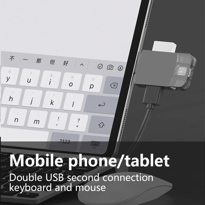 C54 3.0 USB OTG Adapter Portable Flash Drive Mouse Keyboard Headset Converter Compatible with Type-C Lightning Mobile Phones