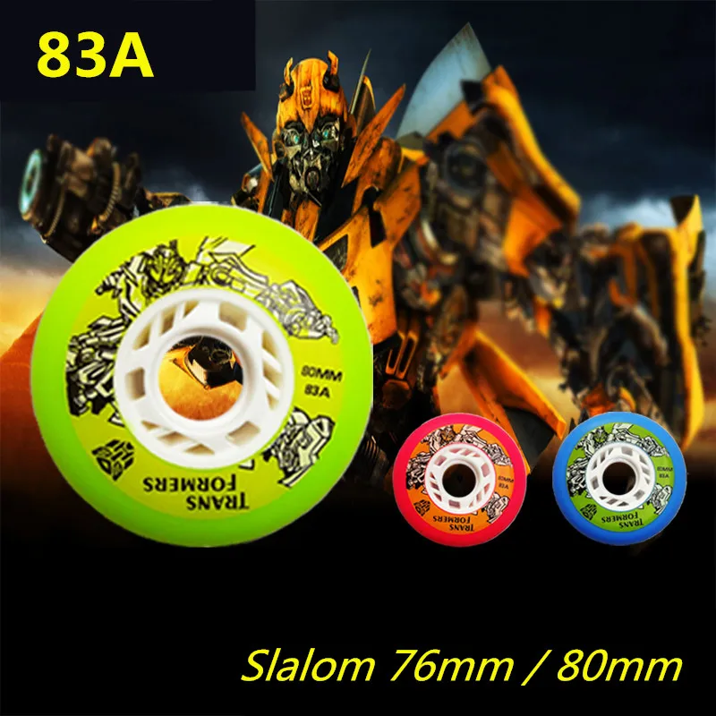 83A Elastic 85% Rebound Slalom Wheel for SEBA HL HV High Inline Skates Rodas FSK 76mm 80mm 76 80 Roller Skating Wheel 8 pcs/lot