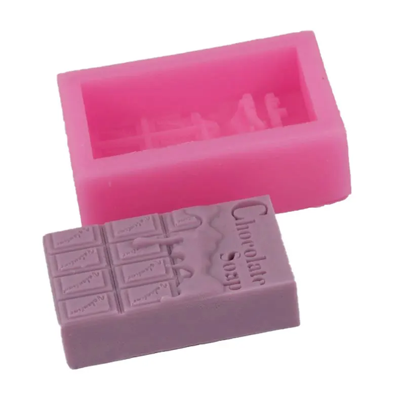 1Pcs Chocolate Shape Soap Mould Silicone Soap Making Tools Soaps Mold Crafts Cake Decorating Molds Handmake Fondant Candy Tool