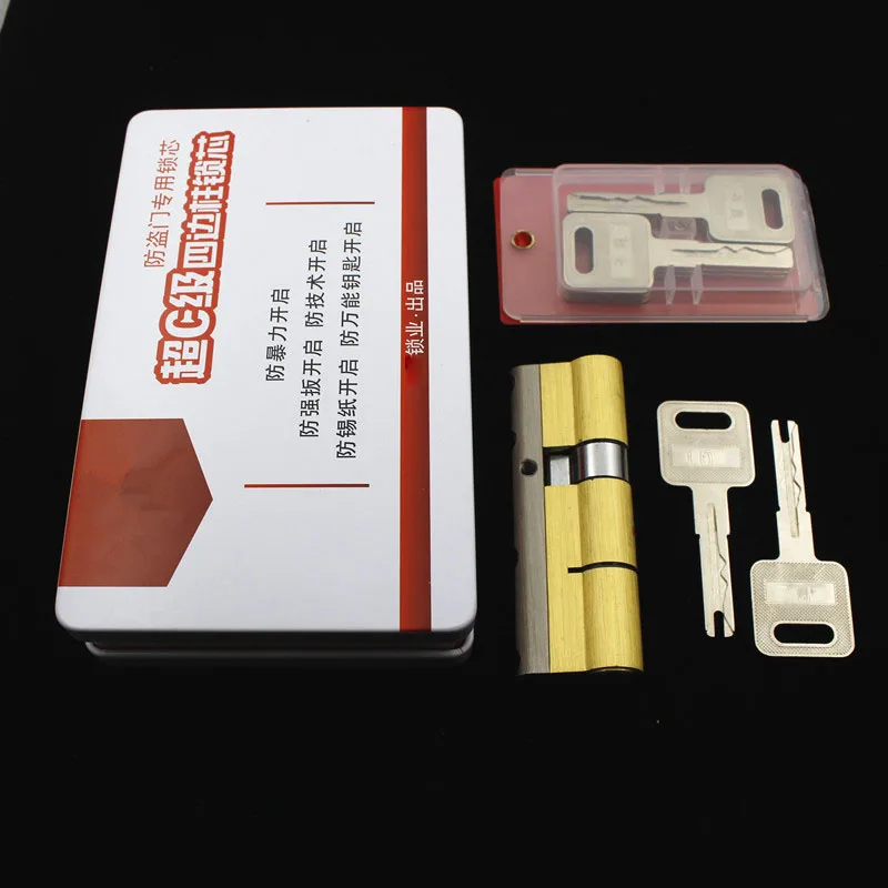 European Lock cylinder With Key ,Anti-theft Brass cylinder of Door , C  grade Gate Lock Core , Entrance Door Lock Accessories