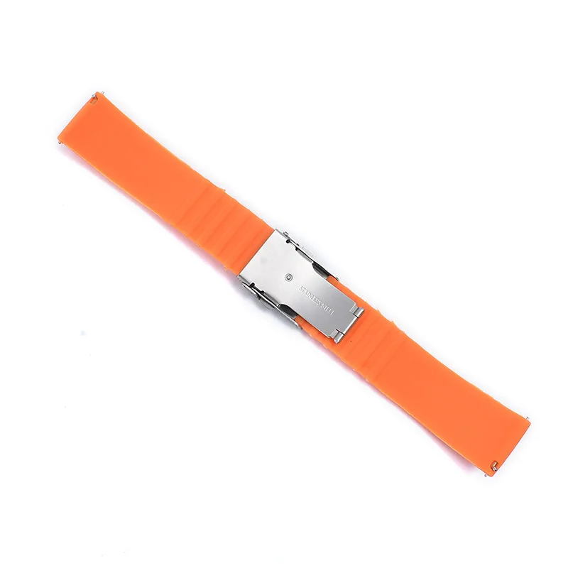 18mm 20mm 22mm 24mm Quick Release Korn Silikon Uhrenarmband für Universal Uhrenarmband Sport Wasserdichtes Gummi-Uhrenarmband – Detail 22