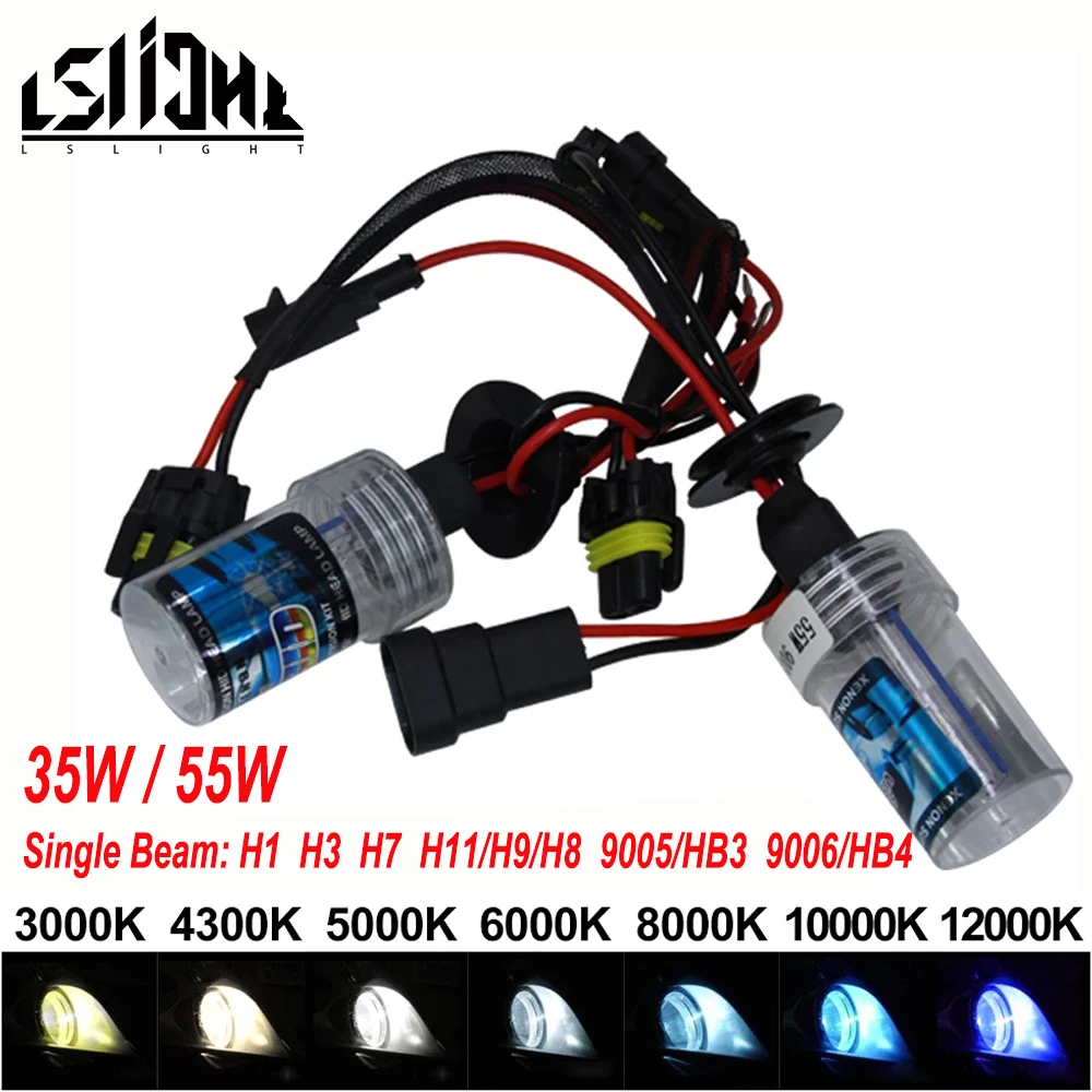 

2x 35W 55W HID Xenon Bulb H11 H7 H8 H9 H3 H1 9005/HB3 9006/HB4 880/H27 Replacement Car Headlights 12V DC 3000K 5000K 6000K 8000K