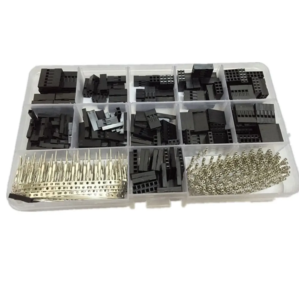 Imagem -02 - Dupont Cabo Jumper Fio e Pin Header Housing Kit Masculino Crimp Pins 2.54 mm 620 Pcs