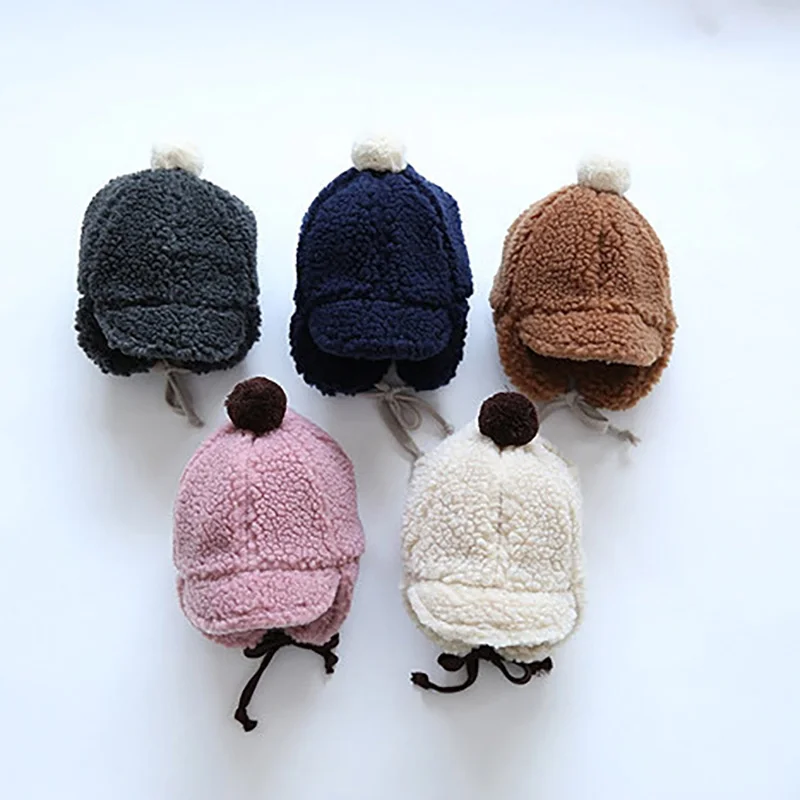 Kids Baby Hat Toddler Warm Hats Ear Cover Infant Girls Caps Teddy Fur Hats