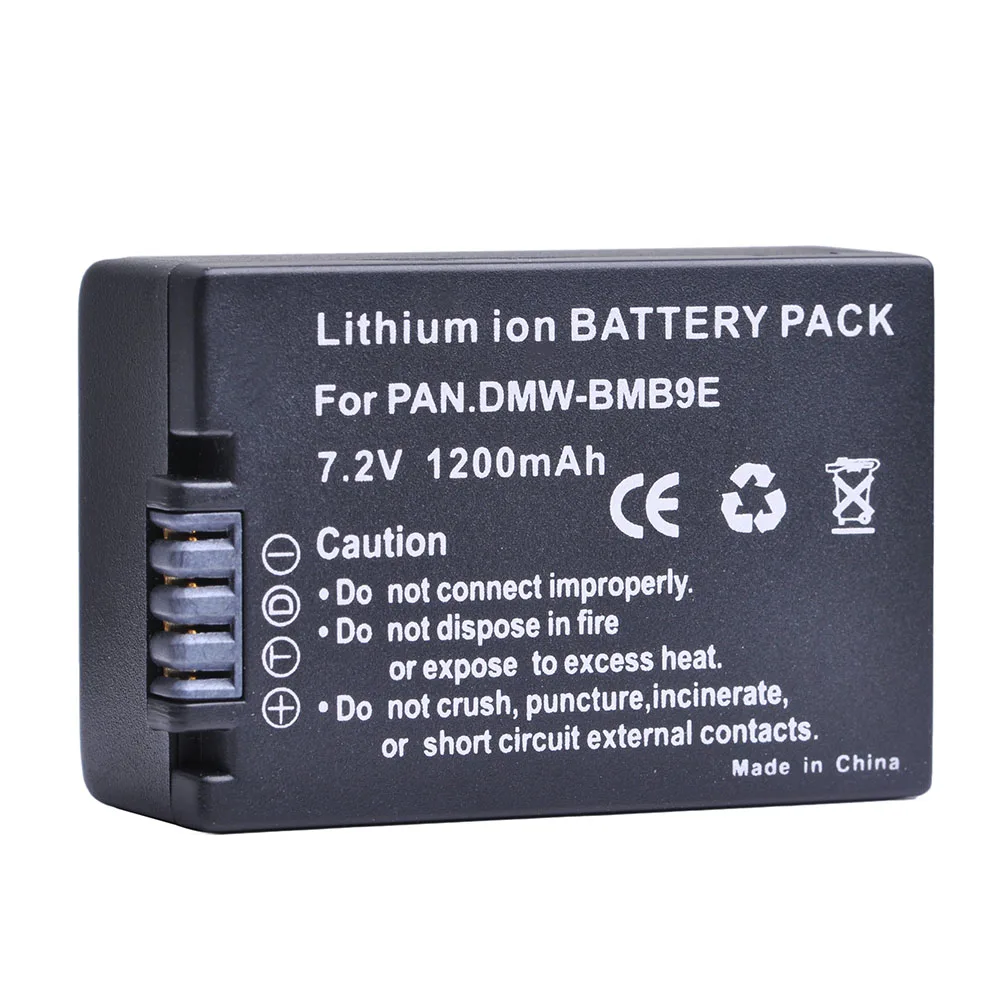 2Pc DMW-BMB9 DMW-BMB9E DMW BMB9 Battery Bateria + Charger for Panasonic Lumix DMC FZ40K FZ45K FZ47K FZ48K FZ60 FZ70 FZ100 FZ150